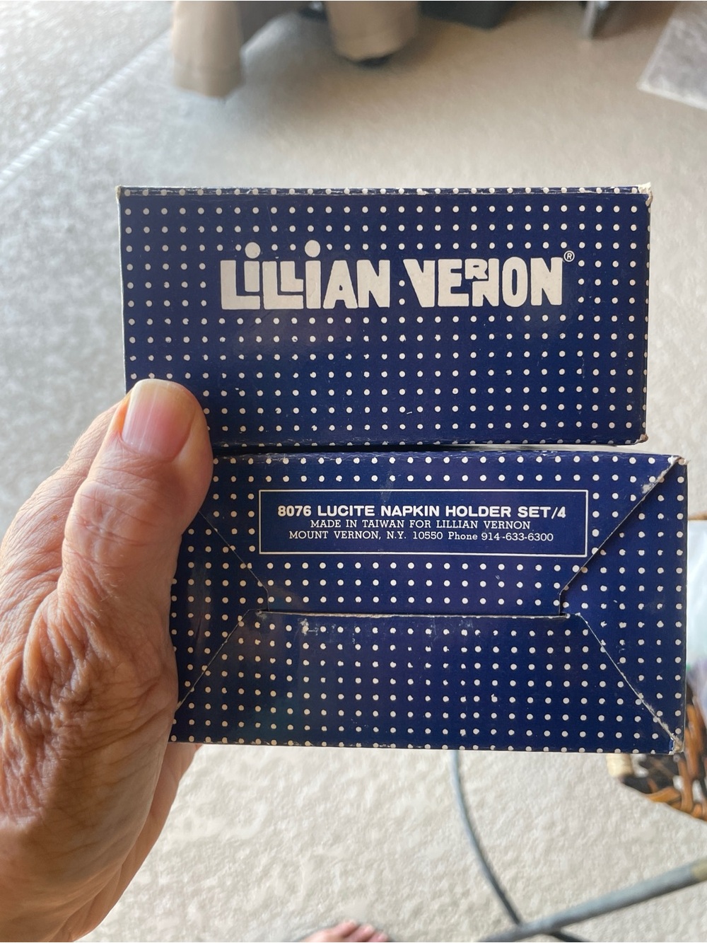 Lillian Vernon Vintage Lucite Napkin Holders Set of 8 NIB Grandmacore Hollywood